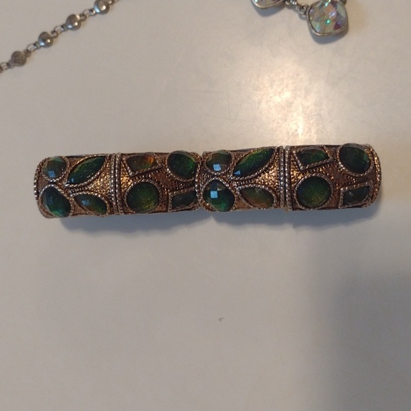 Gold and Silver Glass Stones Bracelet and Necklace Bundle - Picture 10 of 12